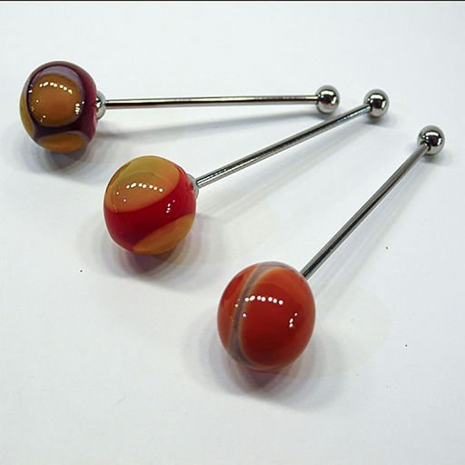 Design ball piercing earrings