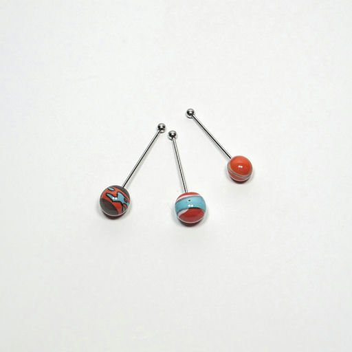 Design ball piercing earrings