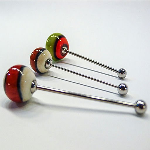 Design ball piercing earrings