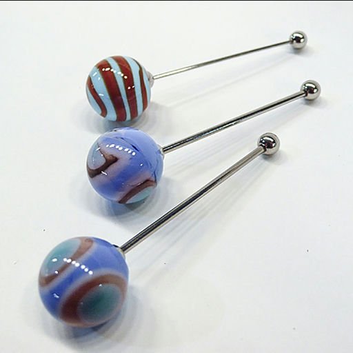Design ball piercing earrings